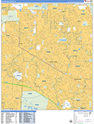 Arlington Heights  Wall Map Basic Style